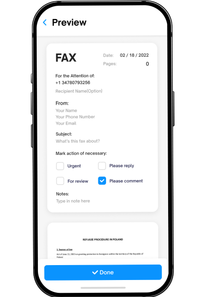 Mistakes happen, but with Faxio, you can catch them before they do. Our preview feature allows you to review your documents before sending, ensuring they look exactly as you intend.