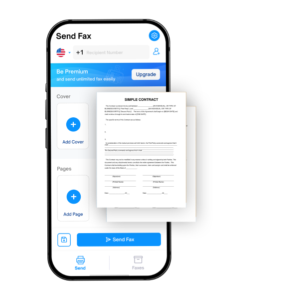 Goodbye fax machines, hello Faxio! Scan, import, and send faxes globally with ease from your device.